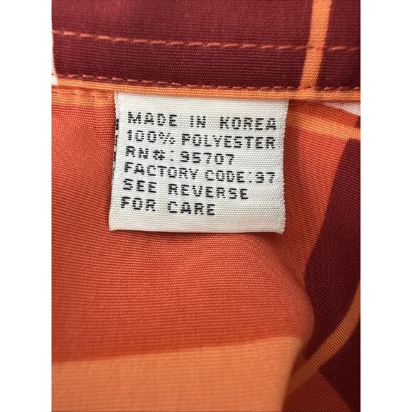 Snoop Dogg Clothing Company Button Down Street Shirt Men's L Orange Plaid - Picture 6 of 8